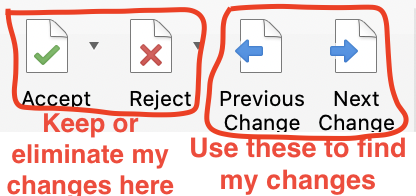 Accept and Reject changes